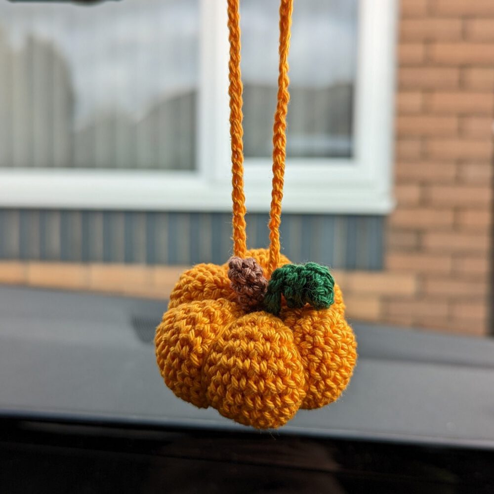 Halloween Pumpkin Car Charm (Orange)