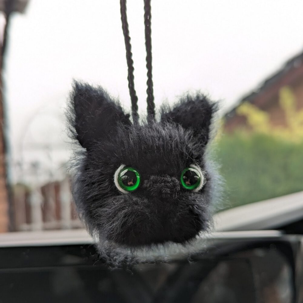 Black Cat Car Charm